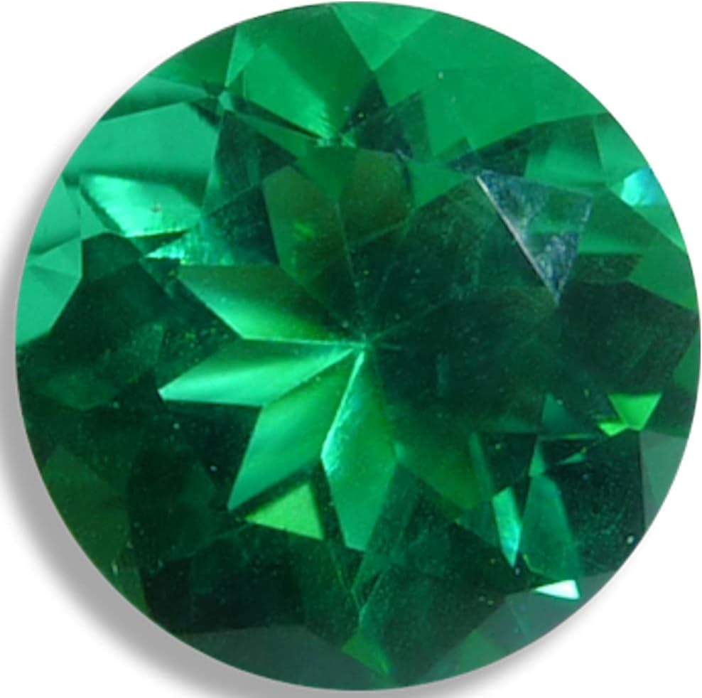 OptimaGem Lab Helenite Emerald Green Round 4mm-12mm Loose Gemstones (7mm)