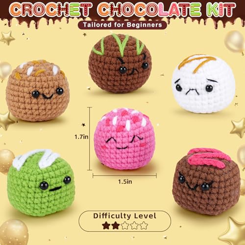 Kit de crochet débutant chocolat avec vidéos pas à pas complètes - 3