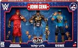 Mattel WWE Elite Collection John Cena Set of 3 Action Figures, Collectible 3-Pack of 6-inch Superstar with 25 Points Articulation, 3 Different Looks