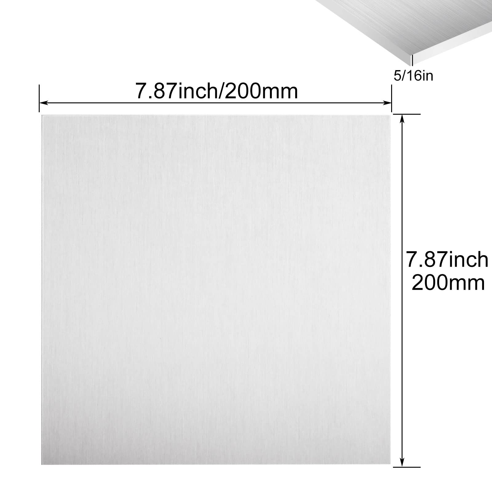 6061 Aluminum Sheet - 2 Pack, 8x8 Inch -2 6061 Aluminum Sheet - 2 Pack, 8x8 Inch -2