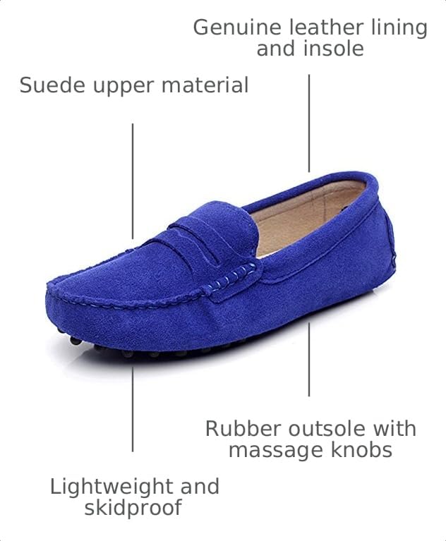 Image of ANUFER Women's Classic Suede Penny Loafers Comfort Handmade Slipper Moccasins