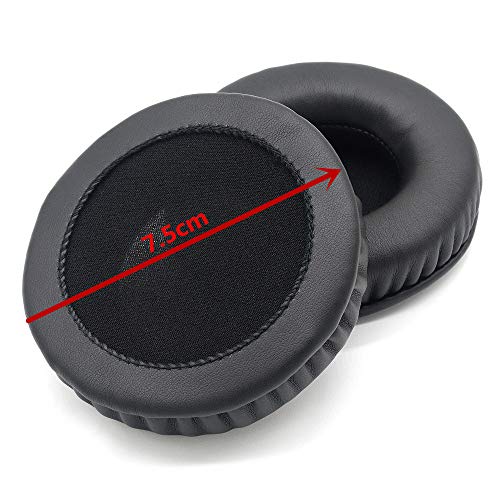 Ersatz-Ohrpolster Aus Leder, Rund, Durchmesser 65 Mm (6,5 Cm), Für Die Meisten Kopfhörer, Einfach Zu Wechseln