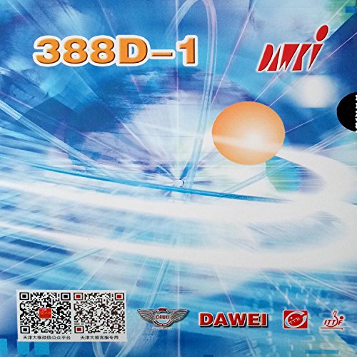 Dawei 388D-1 Long Pips-Out Table Tennis (PingPong) Rubber With Sponge (black, 0.5mm)