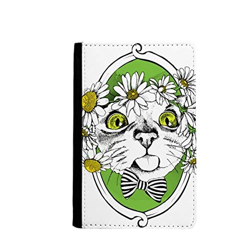 Porte-passeport pour animal domestique en fleur avec nœud chat chaton