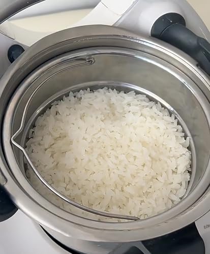 Cesta al vapor de acero inoxidable compatible con Thermomix TM5 TM6 TM7 olla arrocera 5