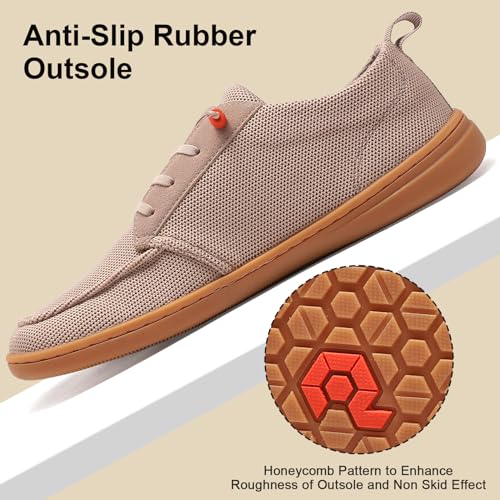 Image of Men's Barefoot Wide Toe Box Shoes - Minimalist Barefoot Shoes with Zero Drop Sole Extra Wide Slip on Walking Shoes for Men
