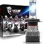MZS H4 LED Headlight Bulb Single for Motorcycle,9003 HB2 Mini Conversion Kit - Chips - 6500K Extremely Bright