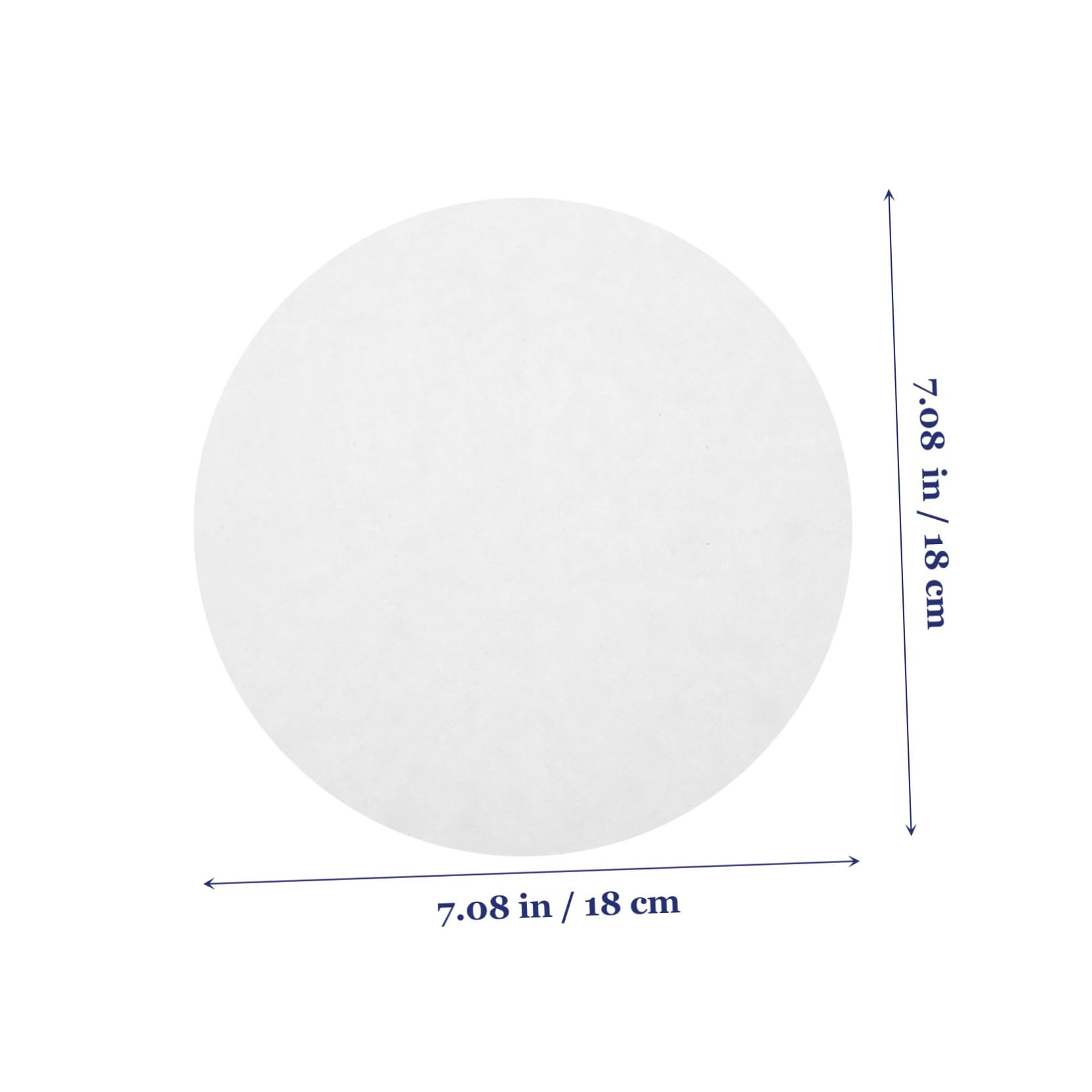Papel de Filtro Cualitativo de Discos 18cm, Flujo Medio, 100 Uds | Blanco, para Experimentos y Química, Separa Precipitados Gruesos y Gelatinosos
