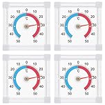 4 Pack Outdoor Thermometer, Weatherproof Outdoor Thermometers, Window Thermometer for Garden, Outside Thermometer for Accurate Temperature Reading, Suitable for Window and Outdoor Enthusiasts ﻿