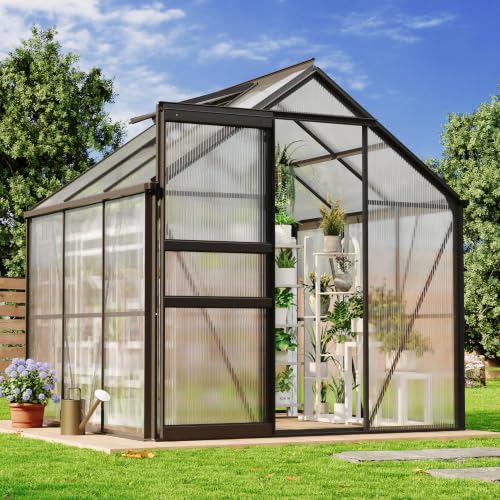 Garvee 6x6 Ft Polycarbonate Greenhouse with...
