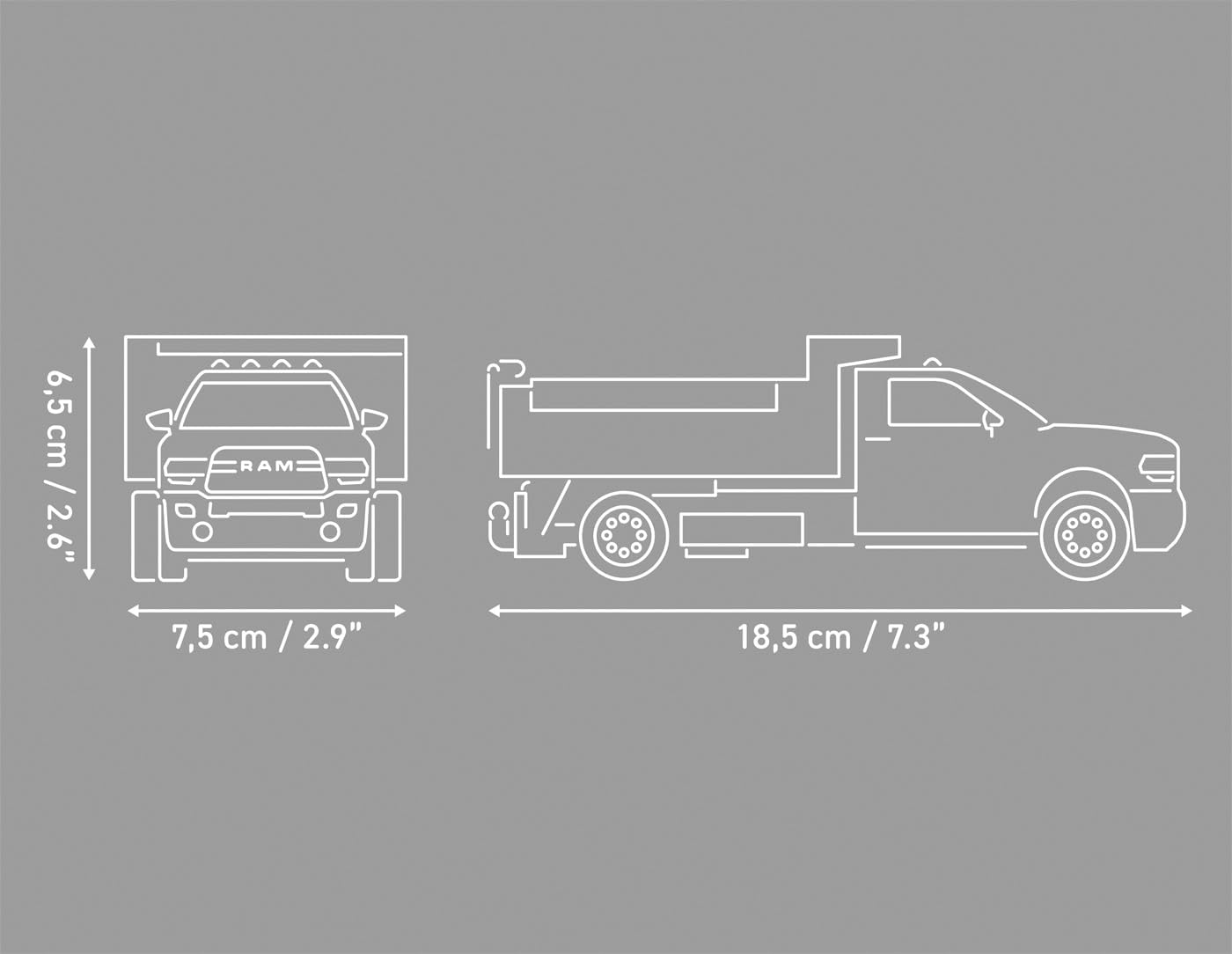 COBI RAM 3500 Dump Truck, 296 Pieces