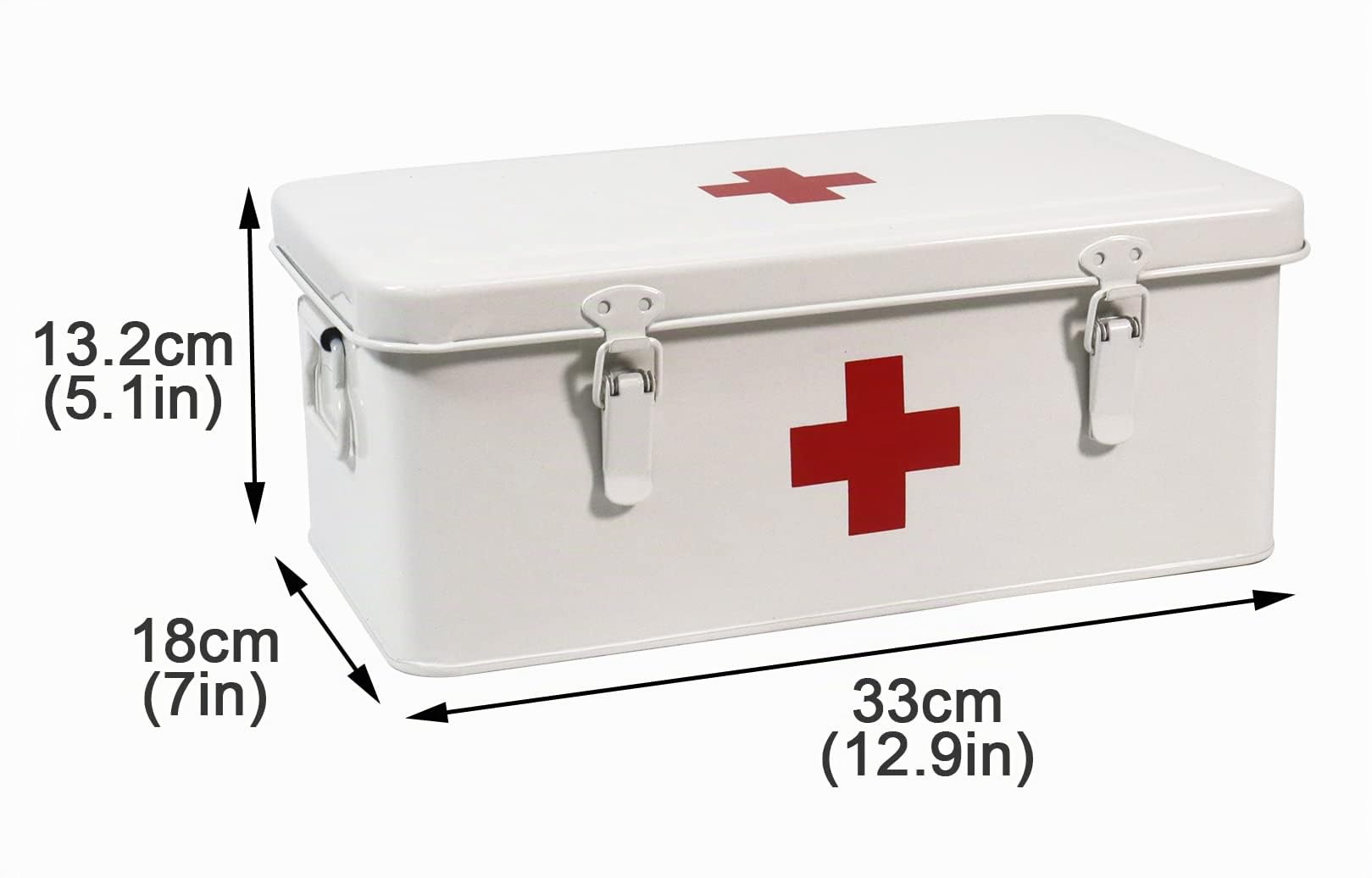 Cassetta per medicinali di primo soccorso, contenitore per il kit di pronto soccorso, contenitore in metallo per medicinali, scatola vuota di primo soccorso con serratura di sicurezza per