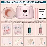 Waxing Kit for Women Hair Removal with Silicone Wax Warmer Liner, Digital Waxing Machine Hard Wax Kit for Full Body, Arms, Legs, Face, Bikini, Brazilian Wax Kit for Women Men Sensitive Skin - Image 3