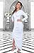 KOH KOH Womens Long Sleeve Full Length V-Neck Sexy Wrap Formal Winter Fall Cocktail Party Wedding Guest Dressy Evening Tall Gown Gowns Maxi Dress Dresses, Ivory White L 12-14