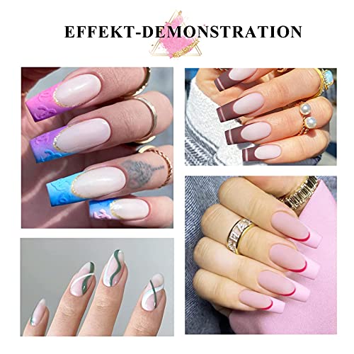 500 Pcs Nageltips Tips für Gelnägel Kunstnägel Fingernägel Tipps Zum Aufkleben mit Kleber, Künstliche Nägel Art French… – Bild 7