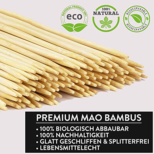 Pure Hang 100 Set extra lange Stockbrot-Stöcke aus Bambus