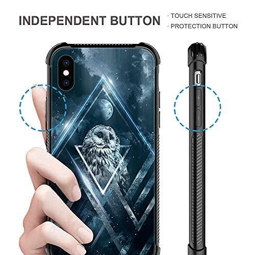 Iphone Xr Case, Hsk Starry Owl Iphone Xr Cases With 4 Corners Protective Shockproof Soft Tpu Bumper Slim Pattern Design Back Case #TOP1