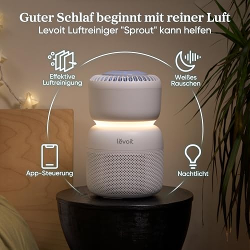 Levoit HEPA Luftreiniger mit 5 Sensoren für Räume, bis 30㎡, Blau – Ansicht 2