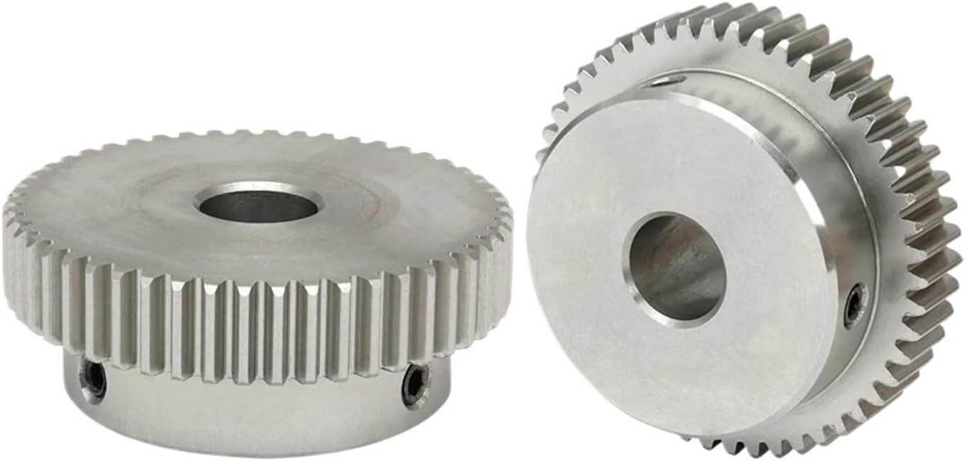 Spur Gear 1M 60T Teeth Pitch 3.14mm Teeth Height 10mm Bore Size 8-25mm 304 SS 1Pcs(12 mm,60T (Round Hole))