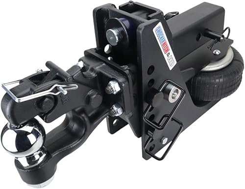 Vista 14 de Shocker HD 20K Max Black Air Pintle & Ball Combo de enganche, se adapta a enganche de 2 pulgadas con bola de 2-5/16 pulgadas