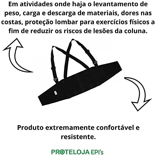Cinta Lombar Ergonômica Mega Forte - Proteloja EPI`s