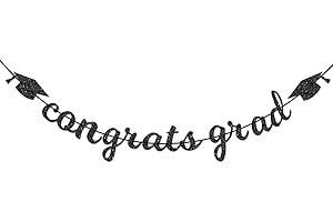 Congrats Grad 2022 Banner - Graduation Cap Garland