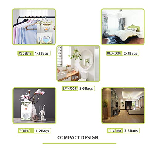 Zspeng 14 Pack Moisture Absorber & Max Odor Eliminator Hanging Bag, 220G Fagrance Free Dehumidification Bag For Closets, Basement, Laundry Rooms, Storeroom #TOP4