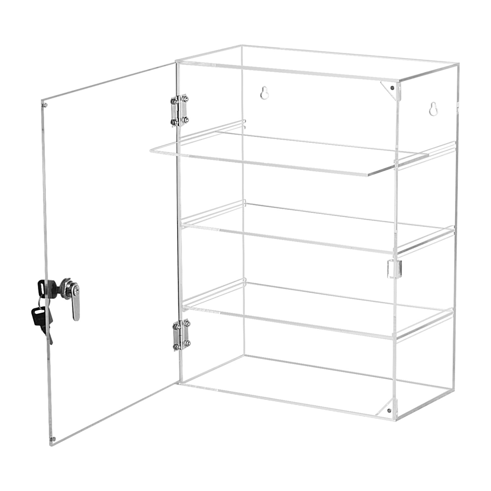 Choowin 4Shelf Acrylic Display Case with Lock Key,WallMounted Locking