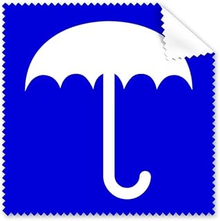 Rain Blue Square Warning Mark Cleaning Cloth Phone Screen Glasses Cleaner 5pcs