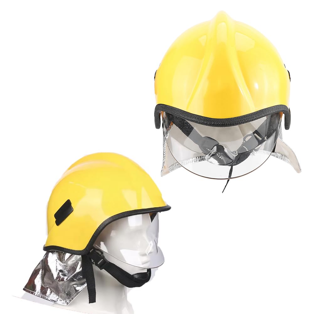 Casco De Bombero, Casco Reflectante Ignífugo Resistente Al Calor Casco De Seguridad De Plástico Duro Equipo De Protección Para La Construcción De Desastres