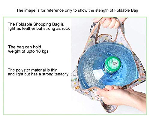 Image of Designer Pattern Reusable and Foldable Shopping Bag /Tote Hand bag /Travel Bag /Grocery Bag | Heavy Duty, Eco Friendly | Compact, Lightweight and Convenient