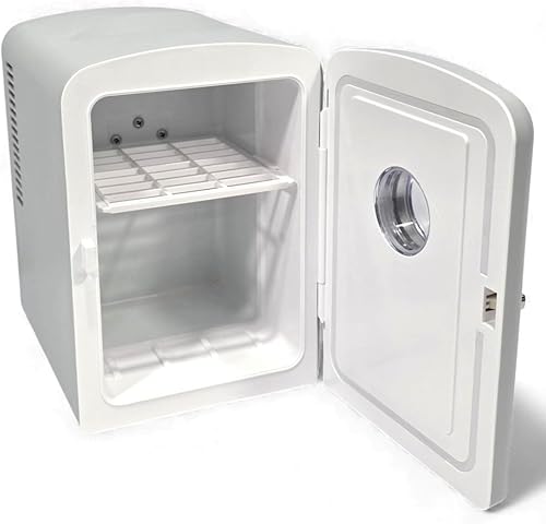 Miniatura 5 de Frigidaire Mini refrigerador personal retro EFMIS229-Moonbeam, de 6 latas4L, incluye cable para el hogar y el coche de 12 V, capacidad de 4 litros