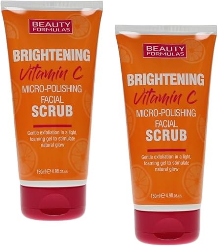 Beauty Formulas Brightening Vitamin C Facial Scrub, 150ml, Pack of 2