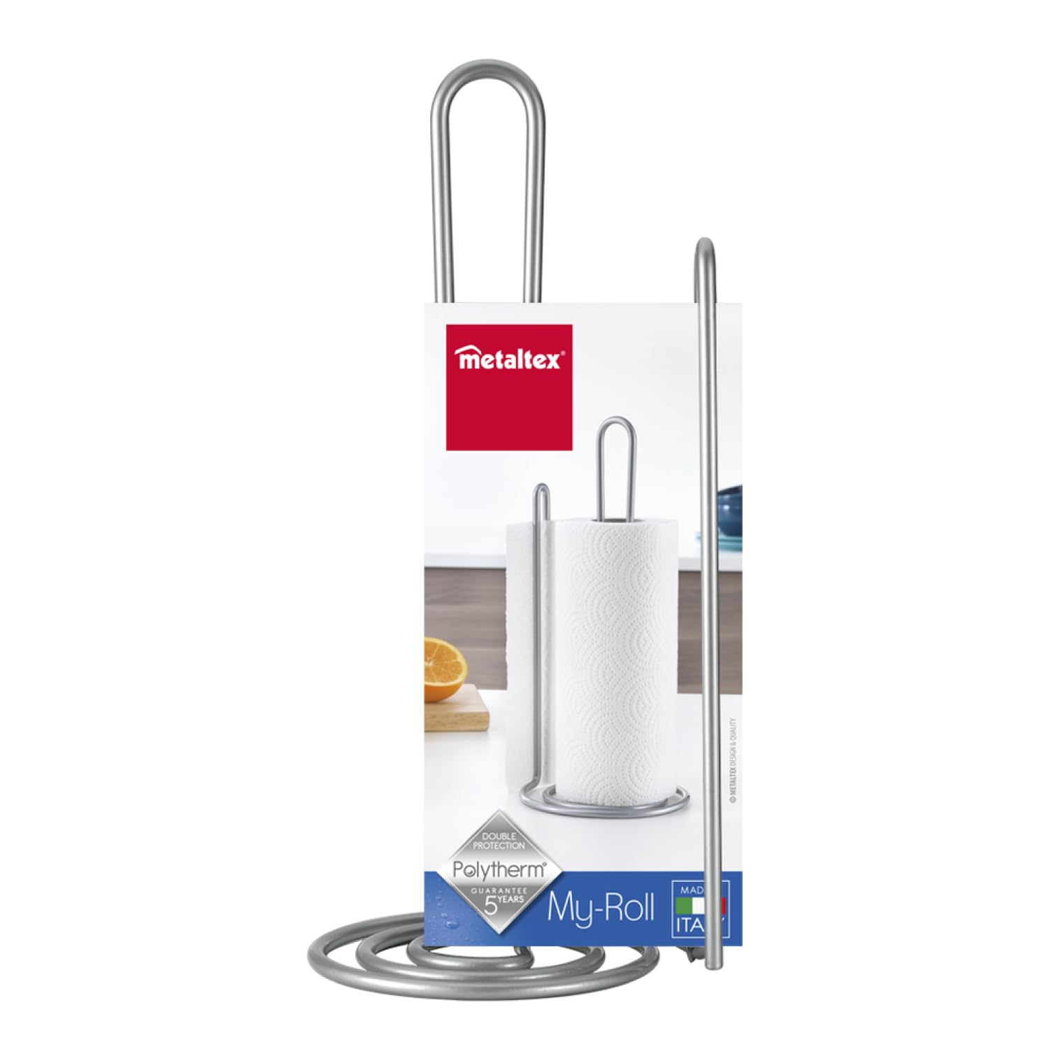 Metaltex MyRoll Standing Kitchen Roll/Paper Holder and Dispenser