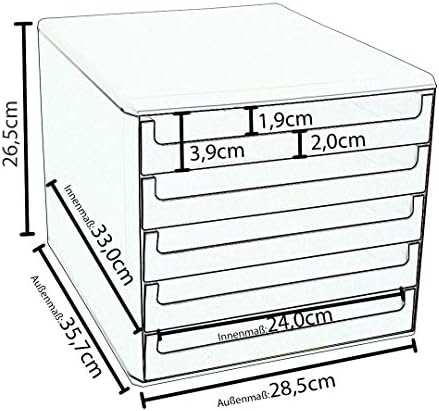 Metzger & Mendle Szafka z 5 Szufladami, Wielokolorowy