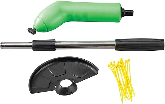 Zip Tie Grass Trimmer, Made of Stainless Steel and ABS, Battery Operated (Not Included) Measures 31 Long, 24 Standard Zip Ties Included