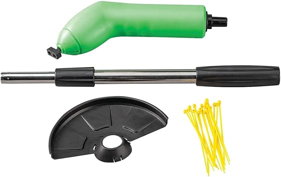 Zip Tie Grass Trimmer, Made of Stainless Steel and ABS, Battery Operated (Not Included) Measures 31 Long, 24 Standard Zip Ties Included