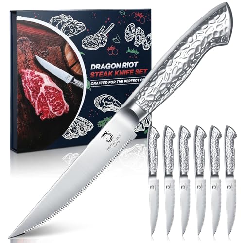 Dragon Riot steak knives set of 6 with serrated blades