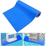 Schwimmbadleitermatte, Pool schutzmatte,Anti Rutsch Leitermatte für Schwimmbäder, Schutzmatte Für Poolleiter,Poolunterlage Mit Rutschfester Textur für Schwimmbad Liner und Treppen Schutz 90x23CM
