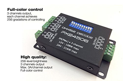 Amazon.com: DMX LED Controller PX24506 DMX 512 Decoder
