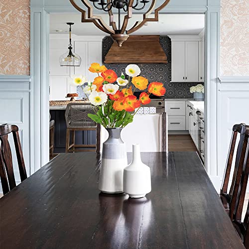 Ferial 6 Pcs Artificial Poppies Flowers Silk Poppy Flowers Faux Flowers Poppy Plants Fake Flowers Bulk For Home Decorations Table Centerpieces Floral Arrangement Wedding Bouquet Mixed Colors #TOP5