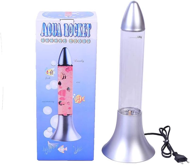 THE GIFT FACTORY '''' Bubble Tube Lamp with Changing Colors and Floating Fish