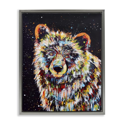 Stupell Industries Urban Bear Strokes, 25 x 31 Inch Canvas in Floater Frame