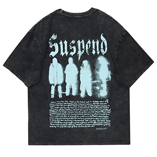 Vamtac Oversized Graphic Tees for Men Y2k Vintage Graffiti Short Sleeve Streetwear Tops Tshirt Unisex