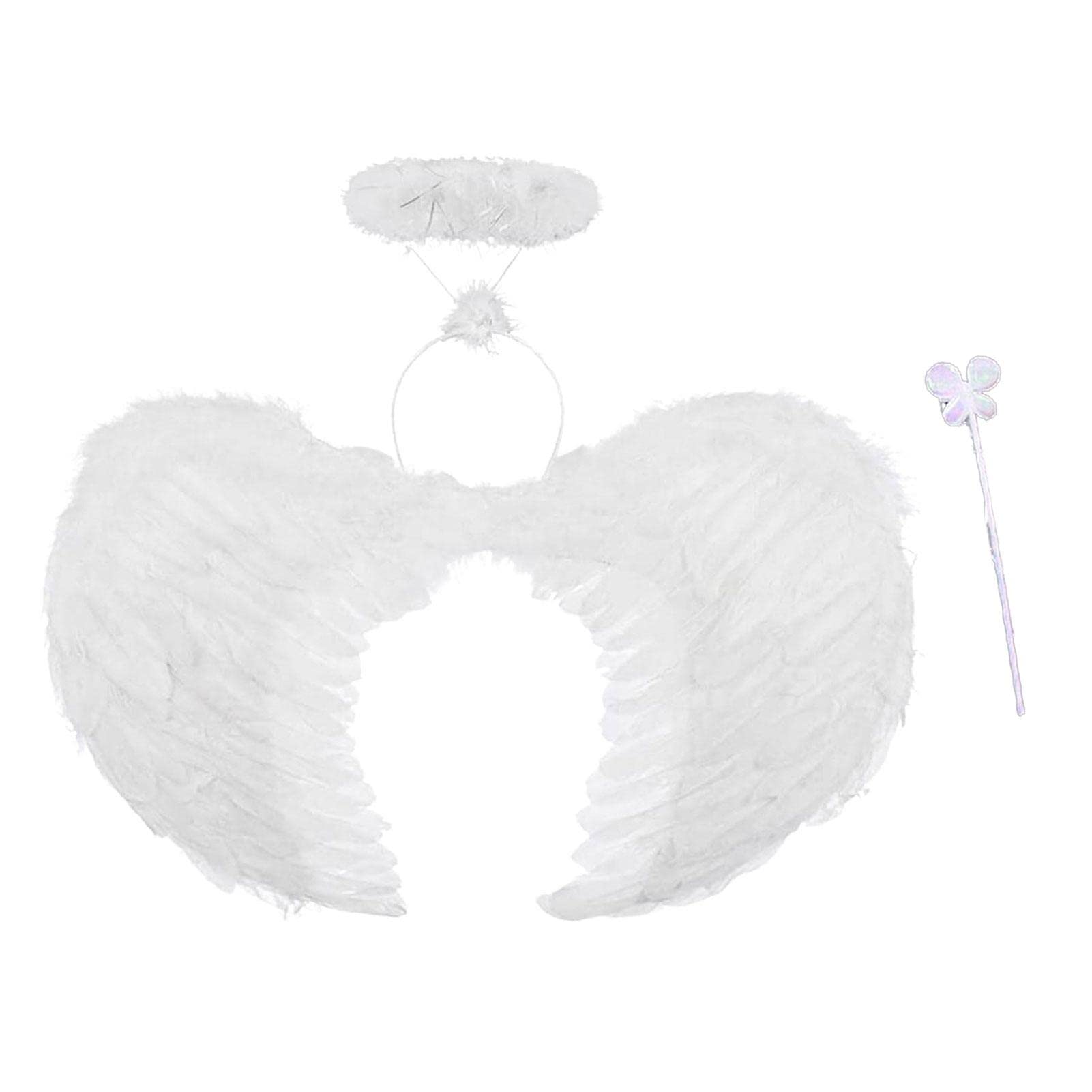 Buy Angel Wings, White Angel Fairy Wings And Halo, White Angel Accessories Set With Wings, Angel
