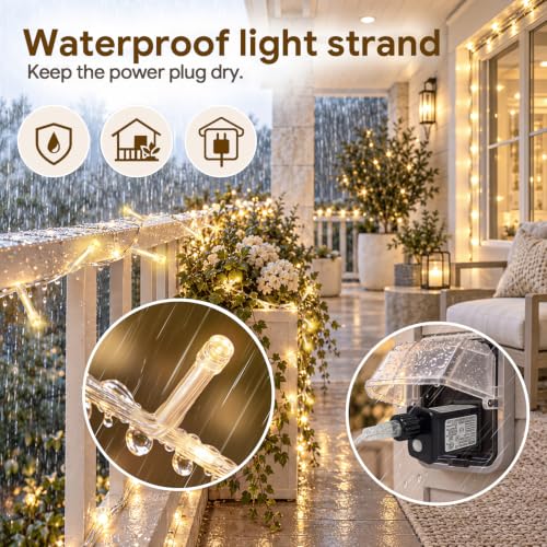 100+16.4FT Warm White Christmas Fairy Lights - image 5