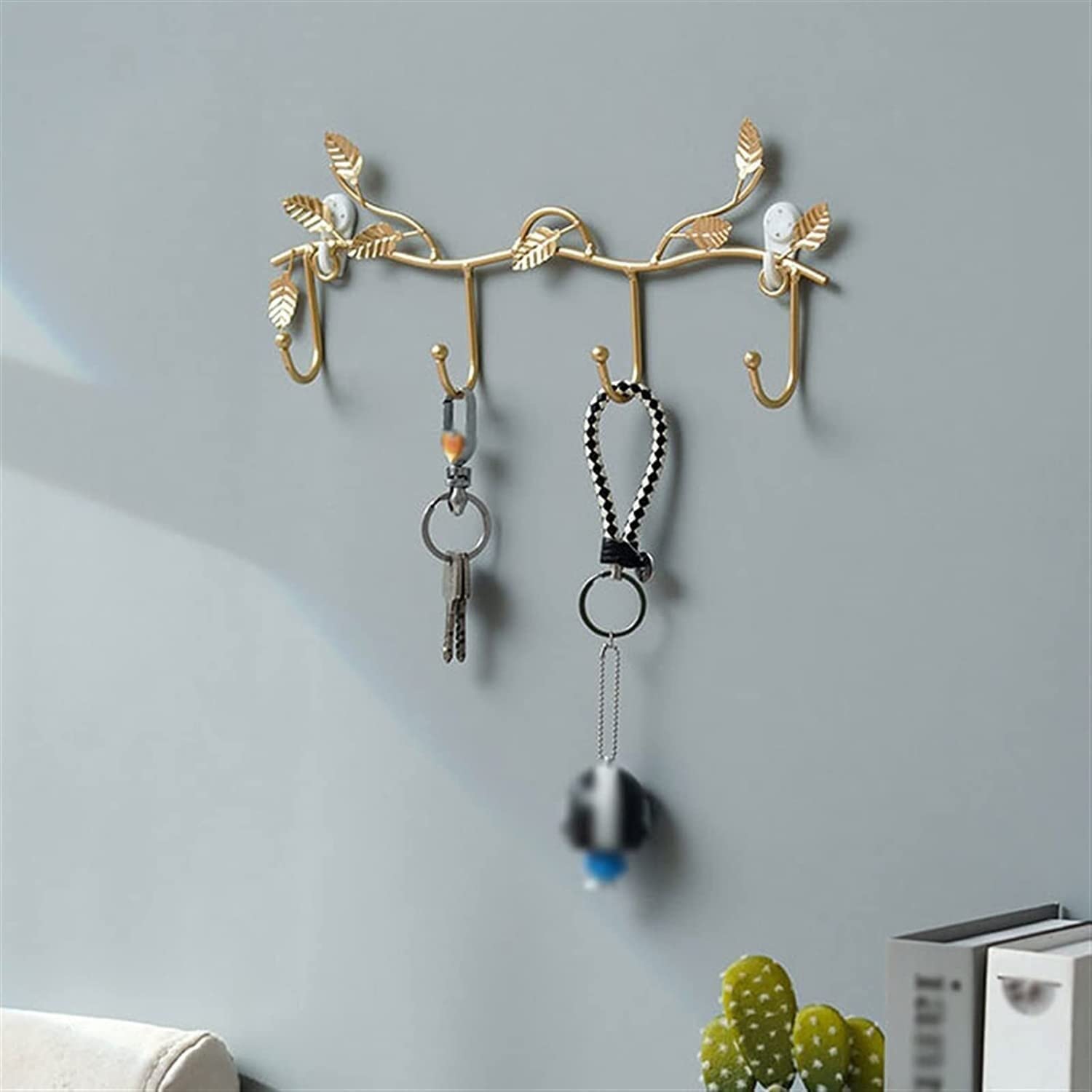 Appendiabiti da Parete Appendiabiti in Metallo, Gancio per Appendere A Parete, può Essere Utilizzato in Casa, Ristorante, Negozio, Ganci Appendiabiti per Caffetteria Camera da Letto(Gold)