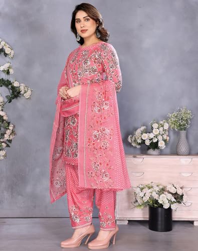Image of Priyashi Women Unstiched Crepe dress materials | Crepe Salwar Suit for women with dupatta | suit material for women unstitched