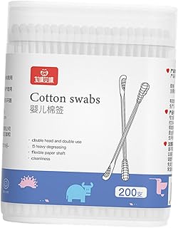 Cotton Swab Boys and Girls Ear Cotton Stick Double-headed Design Gentle Cleaning for Sensitive Ears Pack