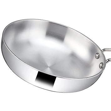 SHIV HOME WORLD Heavy Aluminium Frying Pan Induction Base/Cooking Items for Kitchen/Fry Pan with Aluminium Handle Bakelite Rust Resistance Handle, 1.5 LTR.